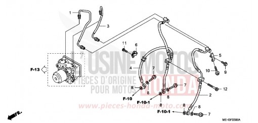 FRONT BRAKE HOSE NSA700A9 de 2009